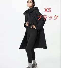 【美品】UNIQLO パフテックロングコート XS ブラック