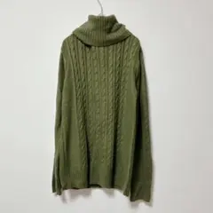 スピンズ【M】ニット/タートルネック ケーブル編み 長袖 秋冬 シンプル