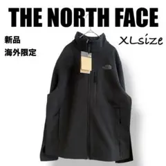 新品⭐️ノースフェイスシンプルロゴジャケットAPEXブラックグレーロゴ　XL