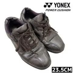 23.5ｃｍ　ヨネックス　ウォーキングシューズ　サイドジップ　メタリックパール