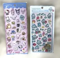 サンリオ　ぷっくりシールとハンギョドンボンボンドロップ風シール