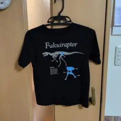 GU 恐竜プリント Tシャツ ブラック 140used