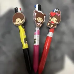 モンチッチ マスコット付き4色ボールペン