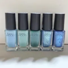 NAIL HOLIC ネイルカラー 5本セット 青 ブルー ラメ ネイルのサムネイル