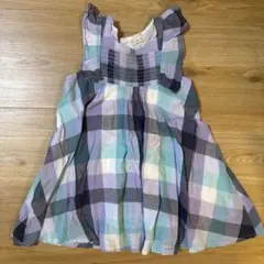 プティマイン マドラスチェック ワンピース 110