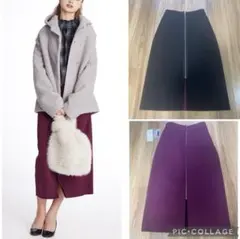 AnnaNicola. PM-704002F7 リバーシブル　ワイン色＆ブラック