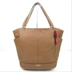 【美品】COACH コーチ レザー トートバッグ F23662 ブラウン シボ革