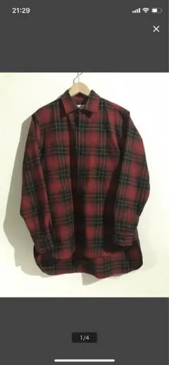 FACETASM 長袖シャツ レッド/ブラックチェック サイズ00