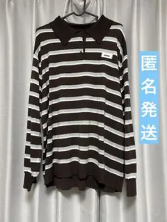 ⭐️カスタネ　ボーダーラガーポロニット⭐️