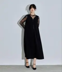 niana オケージョンドレス レーストップス Ｖネック ワンピ S 低身長