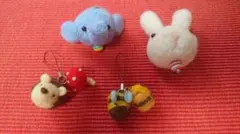 【手作り】羊毛フェルト キーホルダー