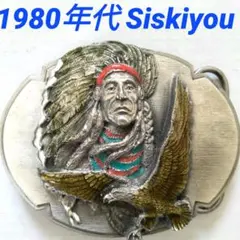 美品☆1980年代 Siskiyou ビンテージ バックル インディアンUSA