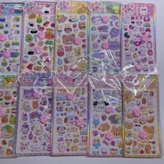 肉球シール12枚　肉きゅうシール　可愛いシール　いぬ　ねこ　くま　N3