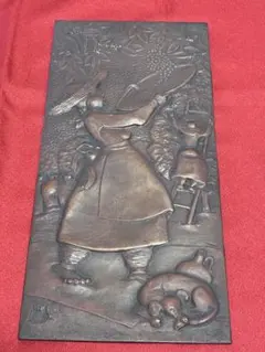 ブロンズ像 レリーフ 壁飾り 裸婦 抽象 芸術 美術品 - メルカリ