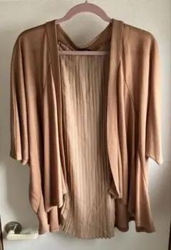 新品 4Lサイズ カーディガン プリーツデザイン