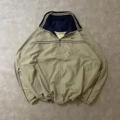 90s古着NIKE ナイロンジャケット刺繍口ゴスウッシュドローコードDB201
