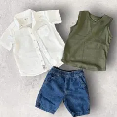 110cm　男の子　夏服　３点セット　まとめ売り　シャツ　パンツ　110