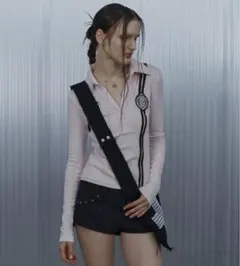 setupexe WAFFEN LINE COLLAR TEE pink