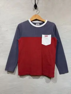 キッズ　Lee ロングTシャツ　赤・グレー 140cm