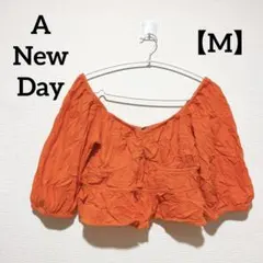 【日本未発売】A New Day オフショルダー ブラウス オレンジ Mサイズ