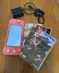 Nintendo Switch Lite 本体 ピンク + ソフト3本