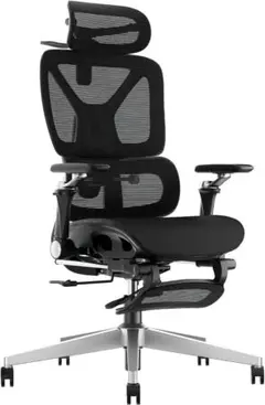 高級品フットレスト付 3Dヘッドレスト オフィスチェア人体工学チェア 多機能オ 未使用 新品】高級品フットレスト付 3Dヘッドレスト オフィスチェア