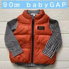 ９０㎝　ベビーギャップ　ダウンベスト　グローバルワーク　シャツbabygap