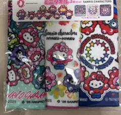 【新品未使用】大阪関西万博 サンリオ ミャクミャク ミニタオル3枚セット