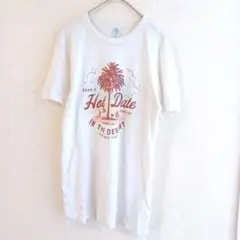 オルタナティブ ヤシの木 Tシャツ クルーネック 半袖 XS 白 綿 お出かけのサムネイル