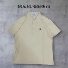 90s BURBERRYS 半袖ポロシャツ クリーム Mサイズ ヴィンテージのサムネイル
