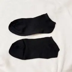 ショートソックス 22~25cm ブラック 脱げにくい 通気性 防臭 抗菌