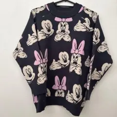【140サイズ】ディズニー　ニットセーター　クルーネック　ミッキーマウス　ミニー