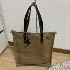 美品✨ベージュ レザー トートバッグ