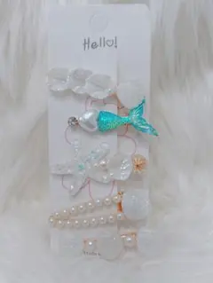 マーメイド、貝殻モチーフ　ヘアピン5本セット