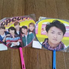 ポップコーンのミニうちわ。