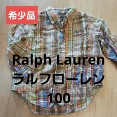 RalphLaurenラルフローレン　パッチワーク　ボタンダウンシャツ　100