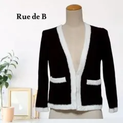 zC543【M】Rue de B ノーカラー ツイード風 長袖 ボレロ ニットのサムネイル