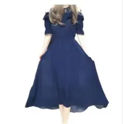 【abc une face】オフショルロングワンピース