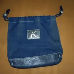 Kitamura 巾着ポーチ ネイビー