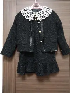 卒業式　入学式　フォーマル　ツィードワンピースセット　130cm