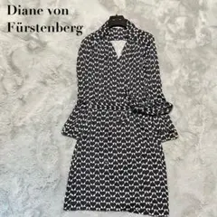 希少 金ボタン ダイアンフォンファステンバーグ カシュクールワンピース 4 L