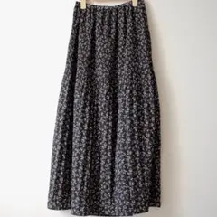 ナノユニバース プリーツスカート　花柄