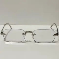 リムレス スクエア　クリア　伊達メガネ　眼鏡 y2k 90s 韓国