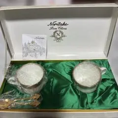 Noritake ボーンチャイナ カップ&ソーサー&スプーンペアセット 未使用