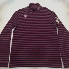 美品PEARLY GATES ストライプ タートルネックシャツサイズ(6)