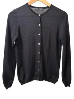 UNITED ARROWS 綿100% カーディガン 長袖 ブラック