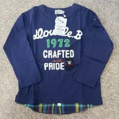 【新品&タグ付】100㎝　ダブルビー　長袖　ネイビー
