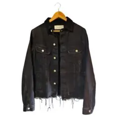 Officine generale コーデュロイ襟 ブラック デニムジャケット