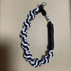 ハンドメイド ストラップ 白黒12