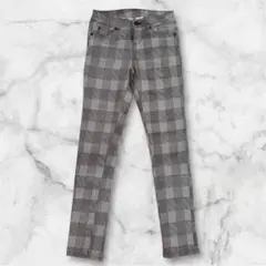 チェックスキニーパンツ ストレッチ 61